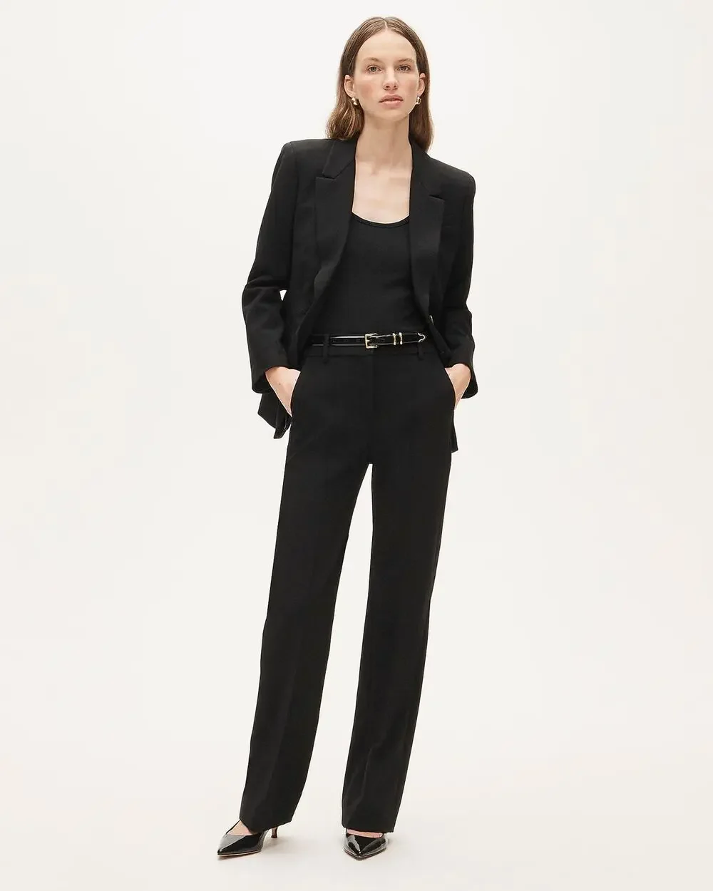 NWT J. Crew Tall Natalia Pant in Four-season Stretch in Black Size T16